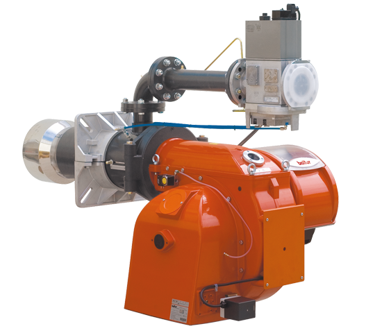 BGN LX ME. Progressive/modulating two-stage gas burners with low polluting emissions with pneumatic regulation.